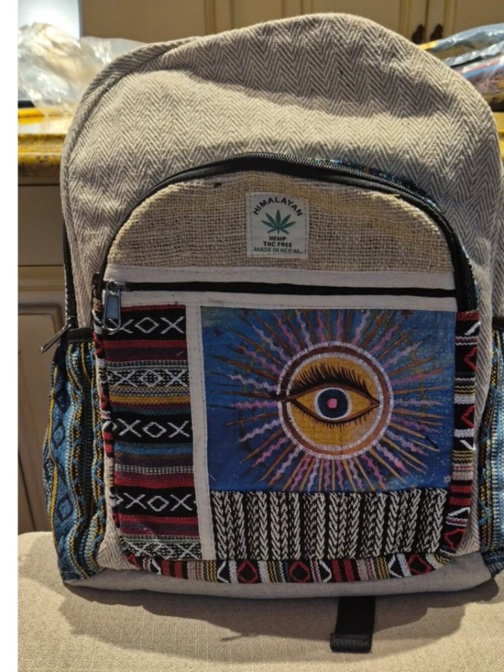 LARGE HIMALAYON HEMP THC FREE MADE IN NEPAL SOFT BACKPACK NEW WITH TAGS